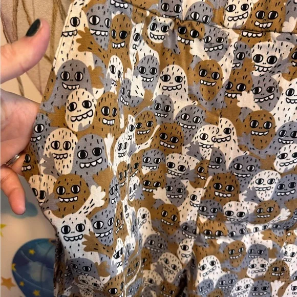 Nooworks monsters overalls small like new rare print - Picture 6 of 11